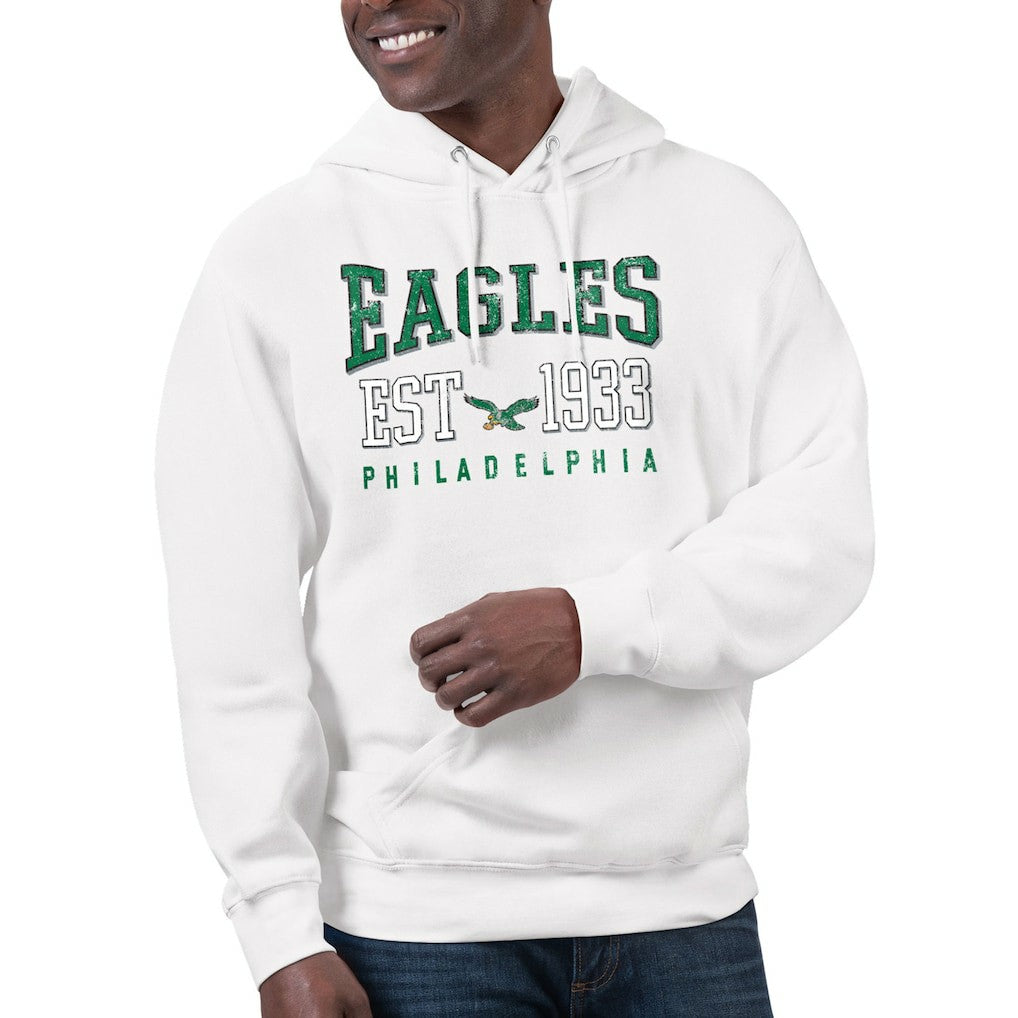 Philadelphia Eagles Starter Unisex Retro Pullover Hoodie White