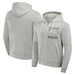 Philadelphia Eagles NFL x Darius Rucker Collection Full-Zip Hoodie Gray