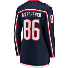 NHL Kirill Marchenko Columbus Blue Jackets Fanatics Women's Home Breakaway Player Jersey - Navy