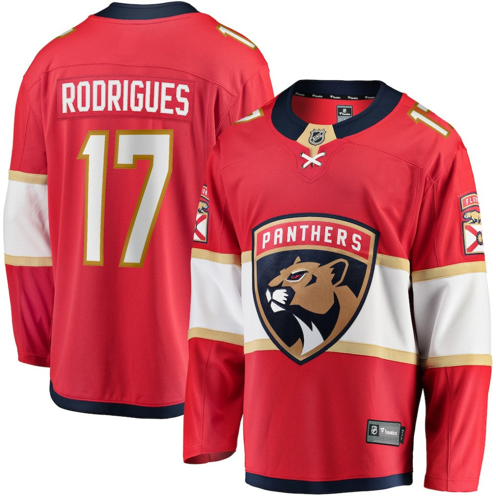 NHL Evan Rodrigues Florida Panthers Fanatics Home Breakaway Jersey - Red