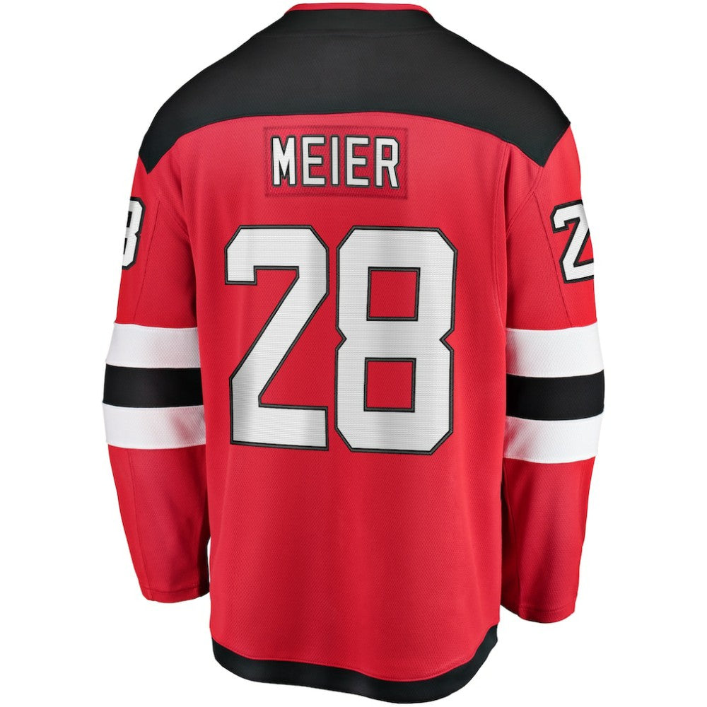 NHL Timo Meier New Jersey Devils Fanatics Home Breakaway Jersey - Red