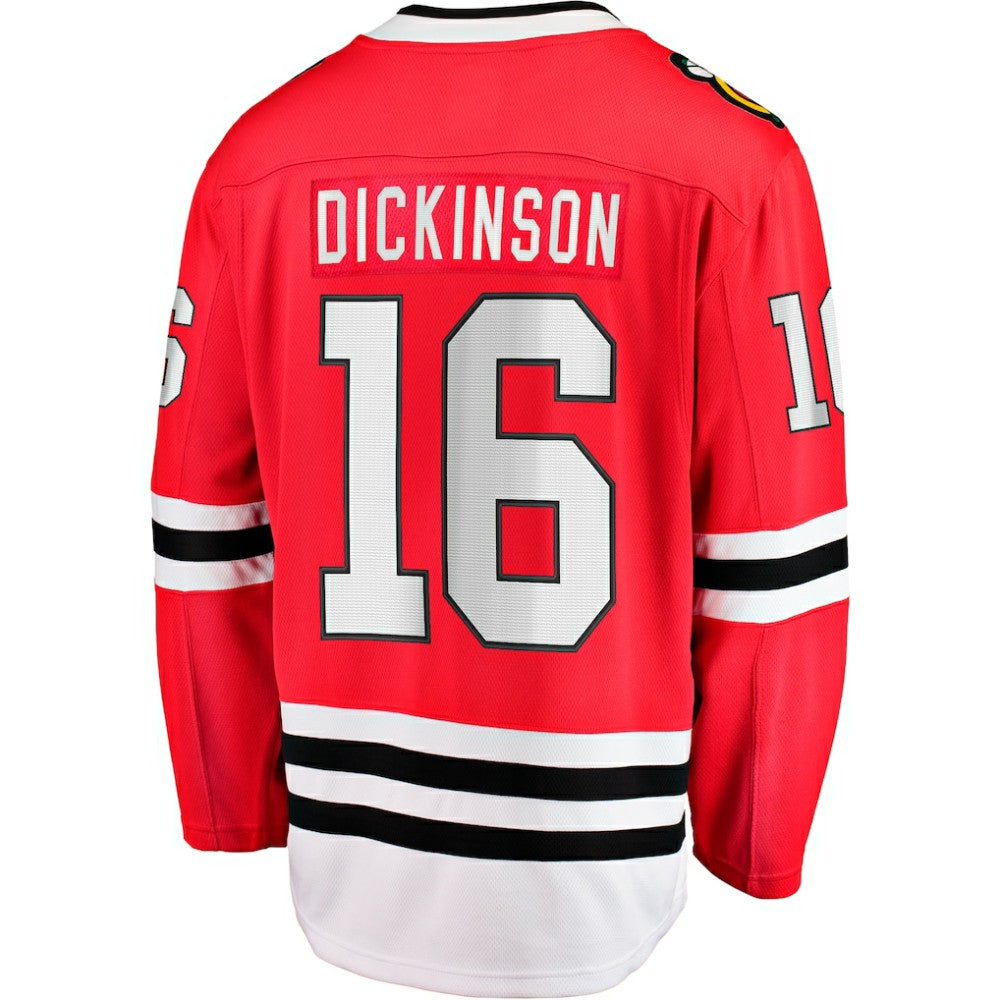 NHL Jason Dickinson Chicago Blackhawks Fanatics Home Breakaway Jersey - Red