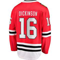NHL Jason Dickinson Chicago Blackhawks Fanatics Home Breakaway Jersey - Red