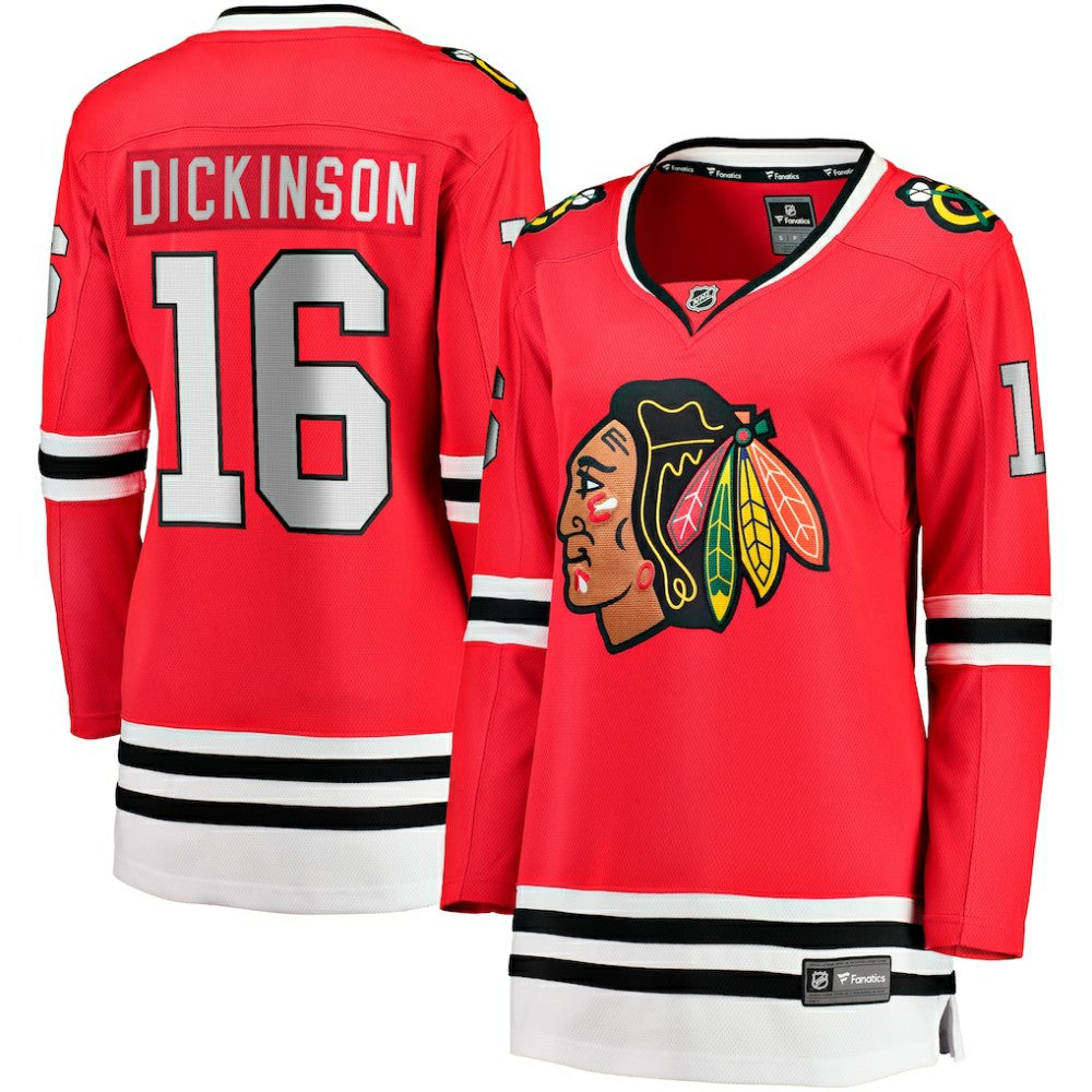 NHL Jason Dickinson Chicago Blackhawks Fanatics Women's Home Breakaway Player Jersey - Red