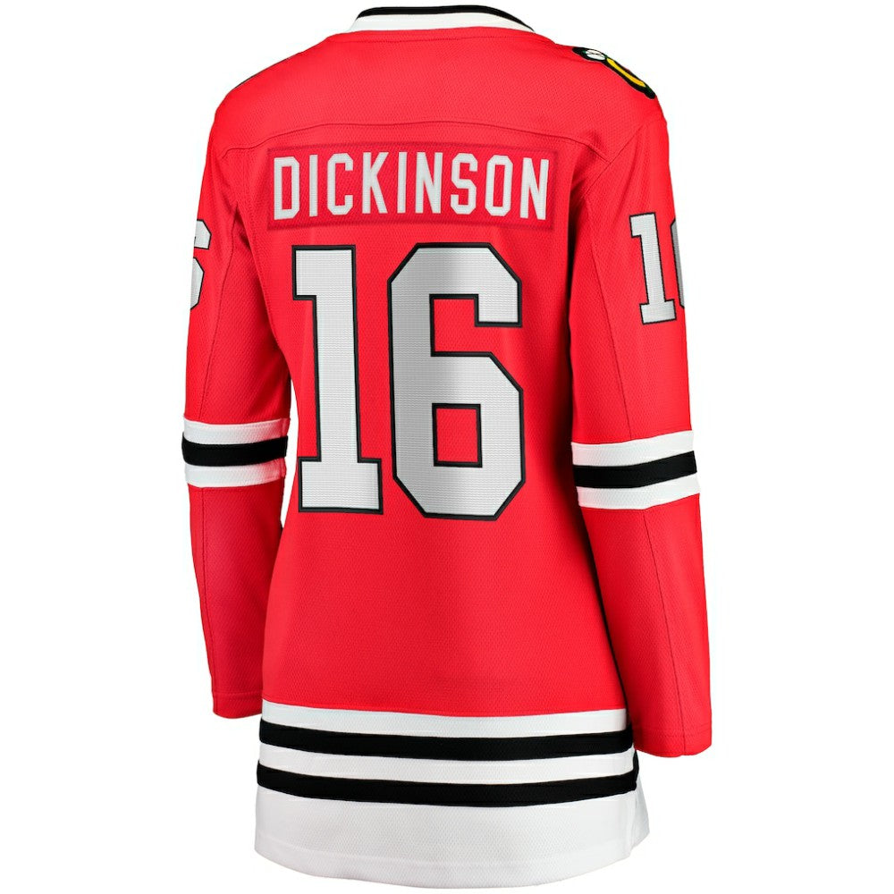 NHL Jason Dickinson Chicago Blackhawks Fanatics Women's Home Breakaway Player Jersey - Red