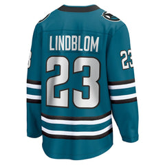 NHL Oskar Lindblom San Jose Sharks Fanatics Home Breakaway Jersey - Teal