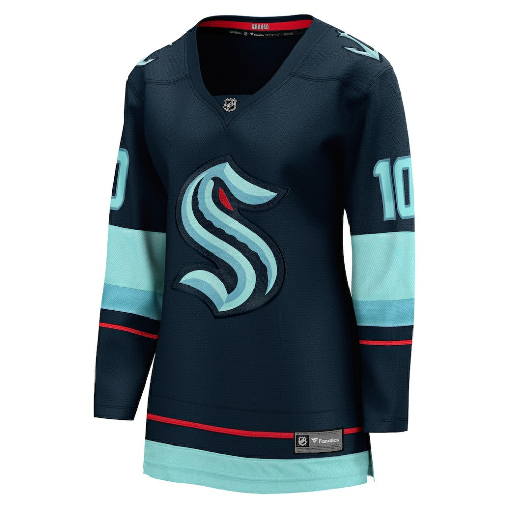NHL Matty Beniers Seattle Kraken Fanatics Women's Home Breakaway Player Jersey - Deep Sea Blue