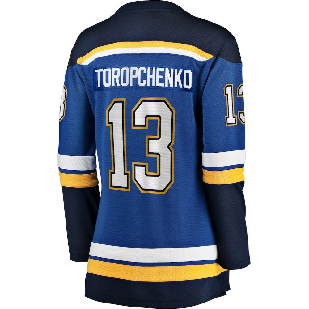 NHL Alexey Toropchenko St. Louis Blues Fanatics Women's Home Breakaway Player Jersey - Blue