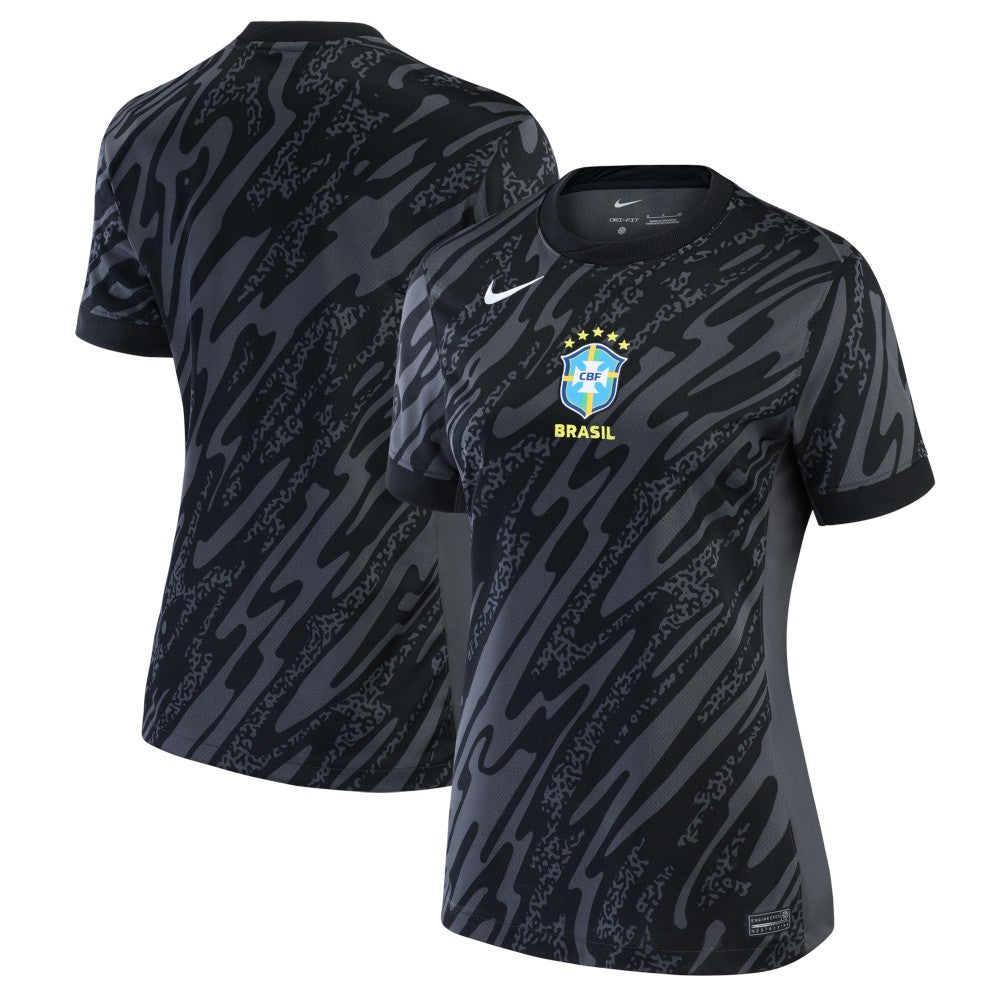 Brazil National Team Women's 2024 Goalkeeper Replica Stadium Jersey Anthracite