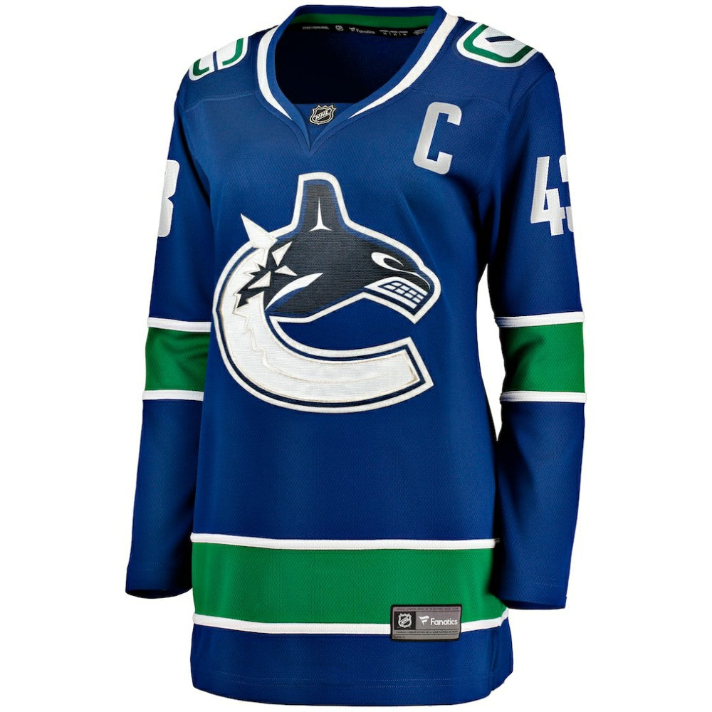 NHL Quinn Hughes Vancouver Canucks Fanatics Women's Home Breakaway Player Jersey - Blue