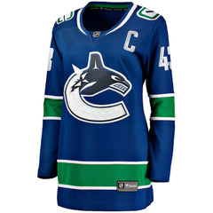 NHL Quinn Hughes Vancouver Canucks Fanatics Women's Home Breakaway Player Jersey - Blue