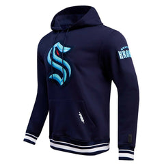 NHL Seattle Kraken Pro Standard Retro Classic Fleece Pullover Hoodie - Deep Sea Blue