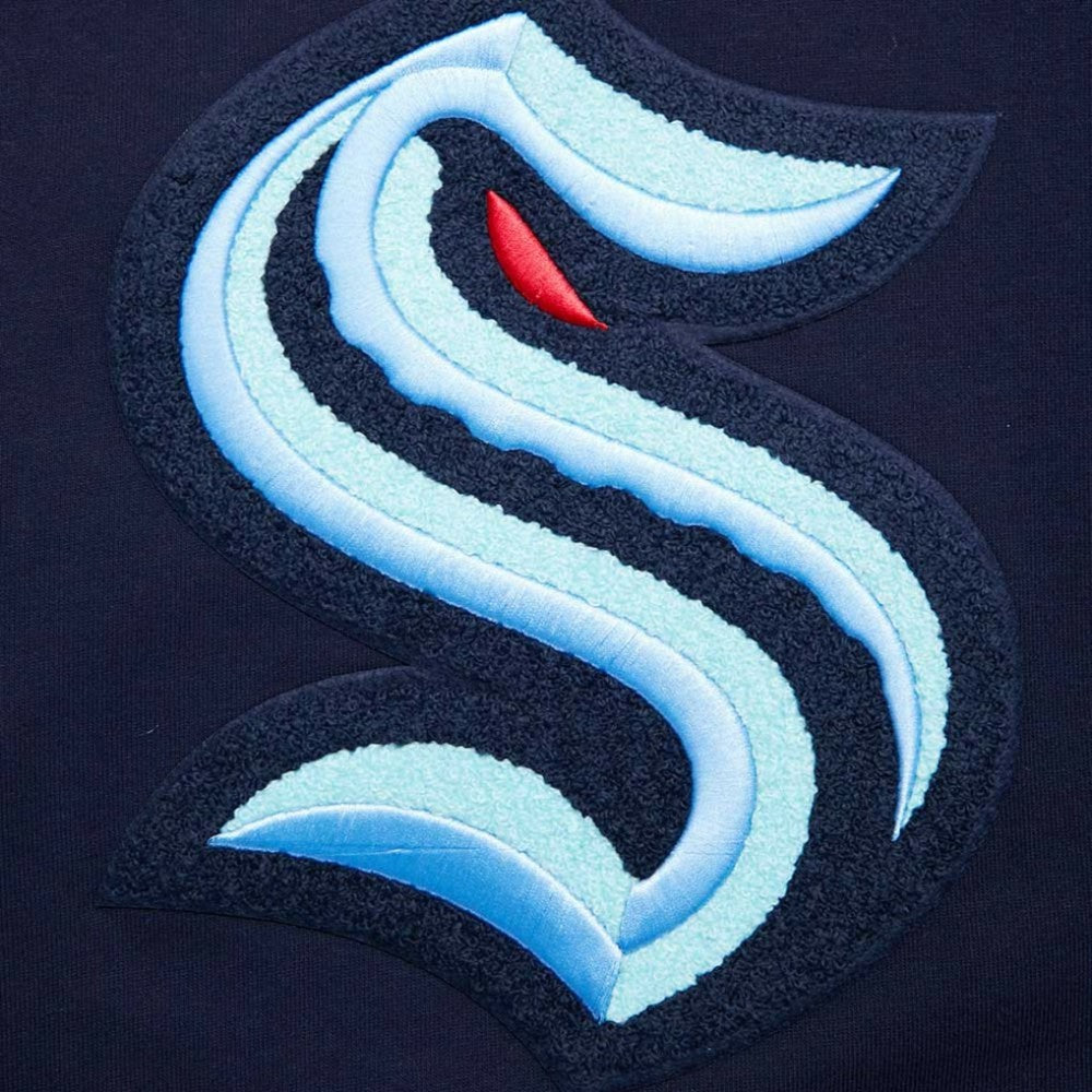 NHL Seattle Kraken Pro Standard Retro Classic Fleece Pullover Hoodie - Deep Sea Blue