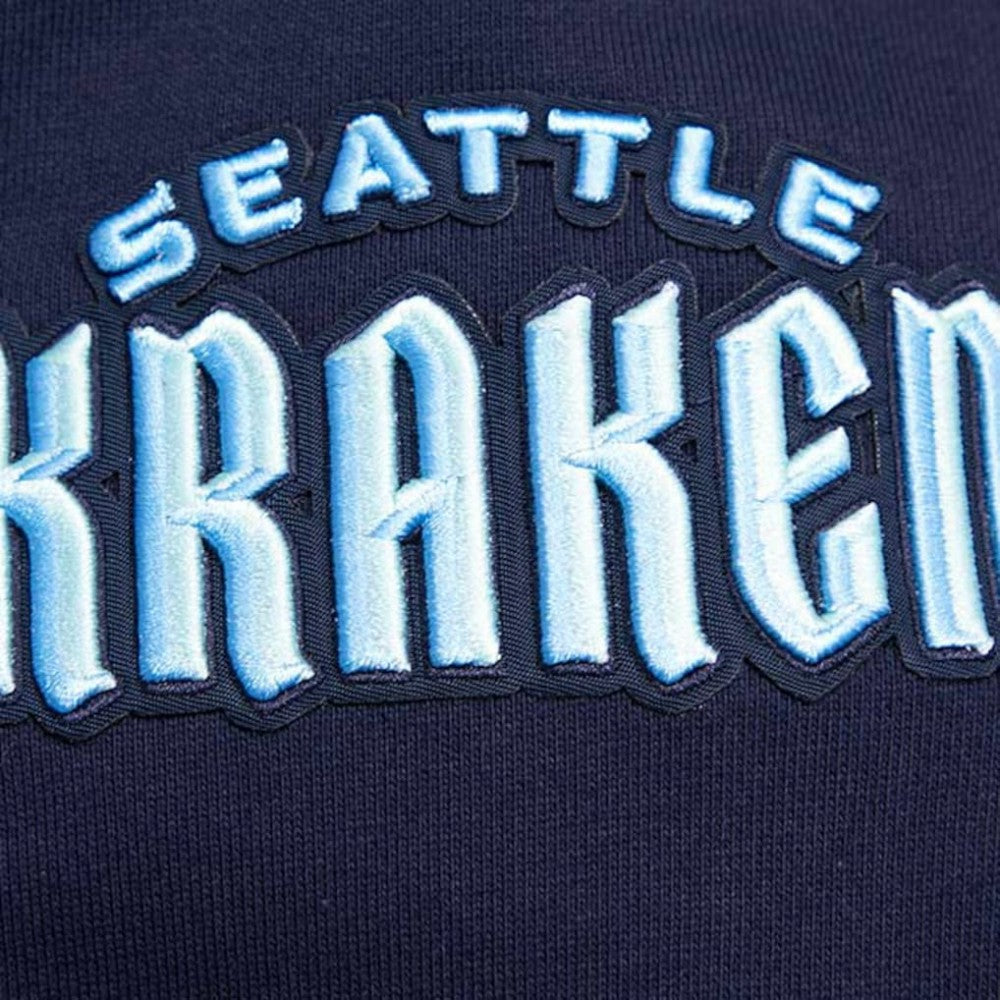 NHL Seattle Kraken Pro Standard Retro Classic Fleece Pullover Hoodie - Deep Sea Blue