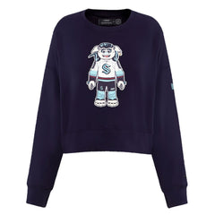NHL Seattle Kraken Pro Standard Women's Mascot Crewneck Pullover Sweatshirt - Deep Sea Blue