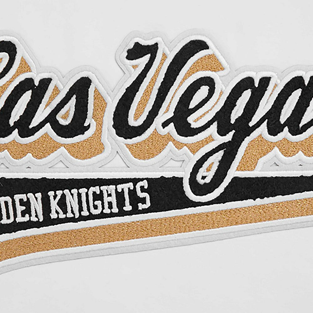 NHL Vegas Golden Knights Pro Standard Women's Boxy Script Tail Cropped T-Shirt - White