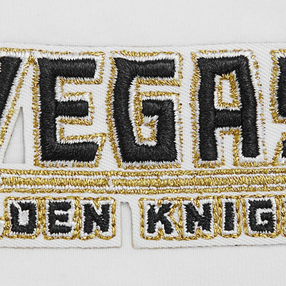 NHL Vegas Golden Knights Pro Standard Women's Boxy Script Tail Cropped T-Shirt - White