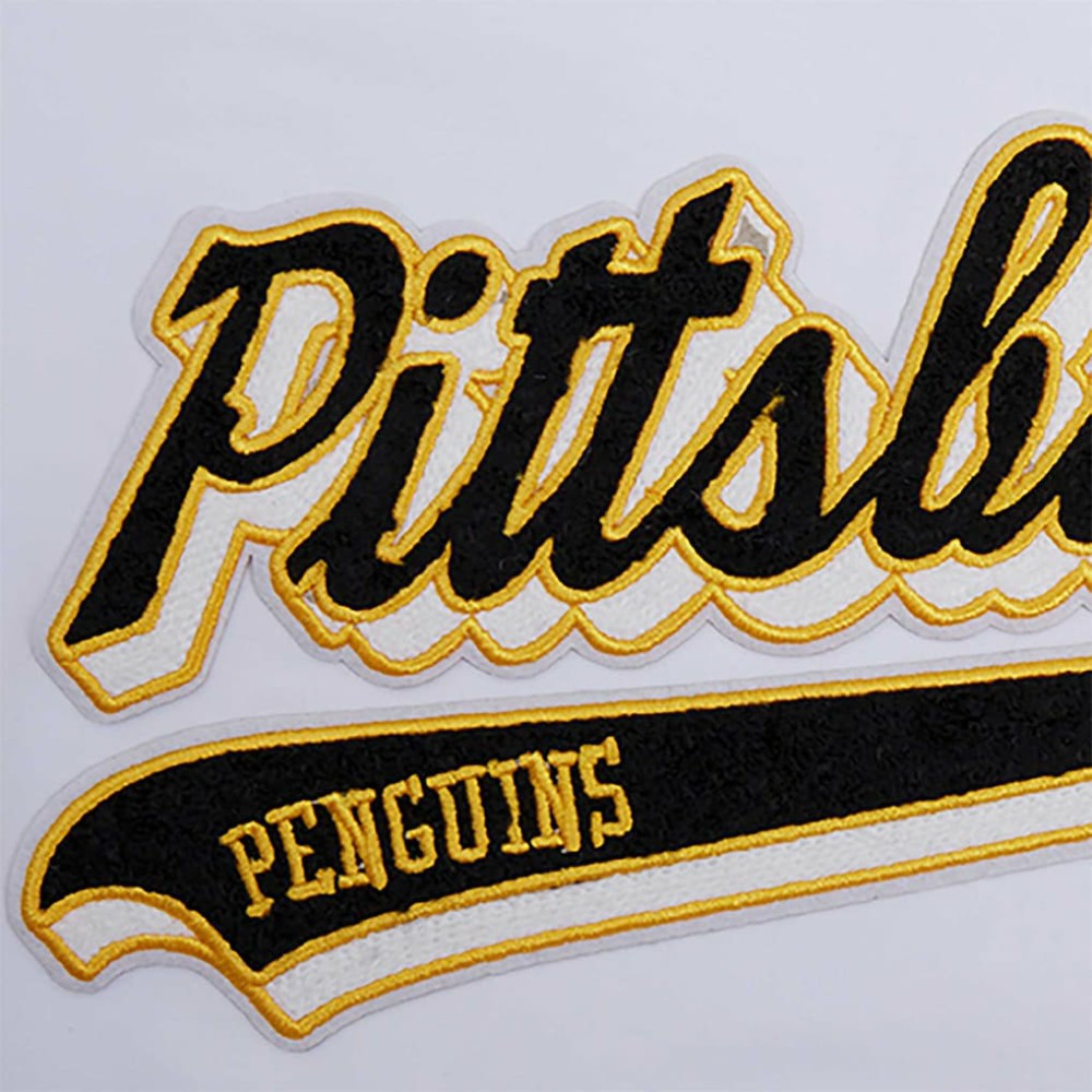 NHL Pittsburgh Penguins Pro Standard Women's Boxy Script Tail Cropped T-Shirt - White