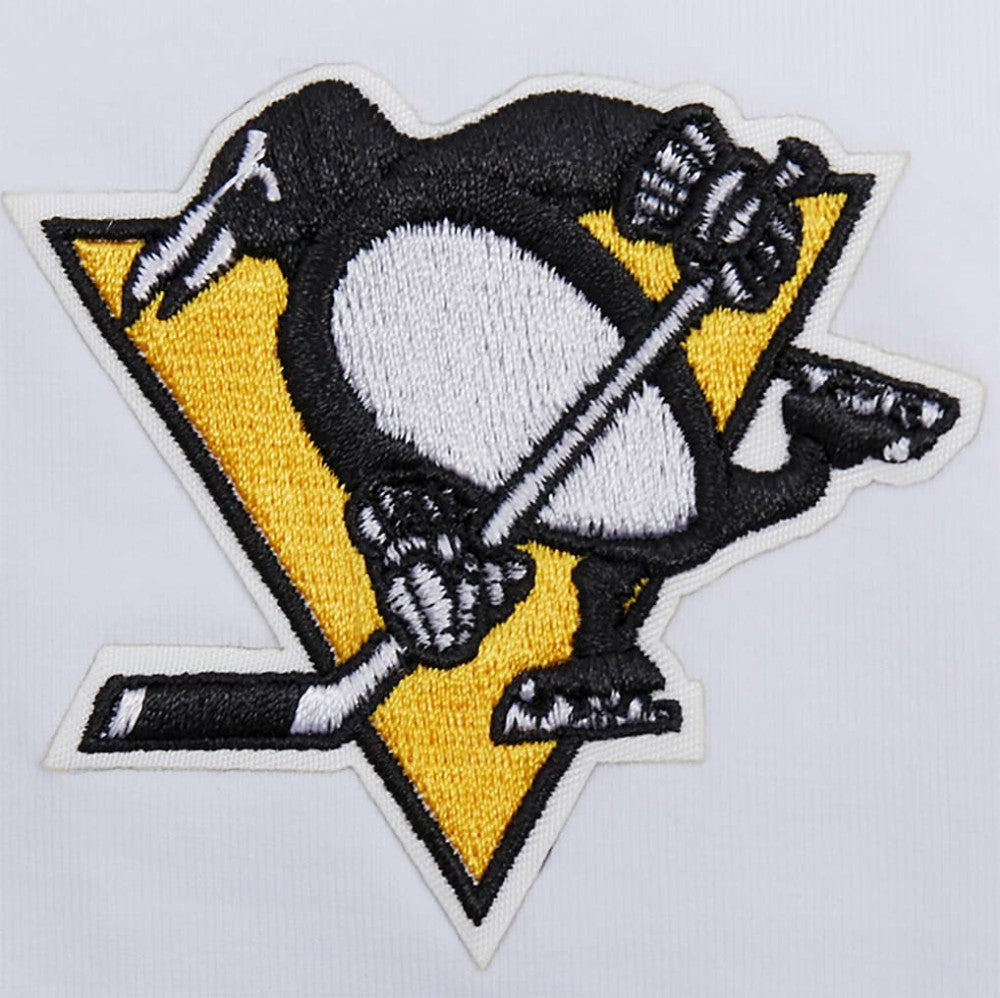 NHL Pittsburgh Penguins Pro Standard Women's Boxy Script Tail Cropped T-Shirt - White
