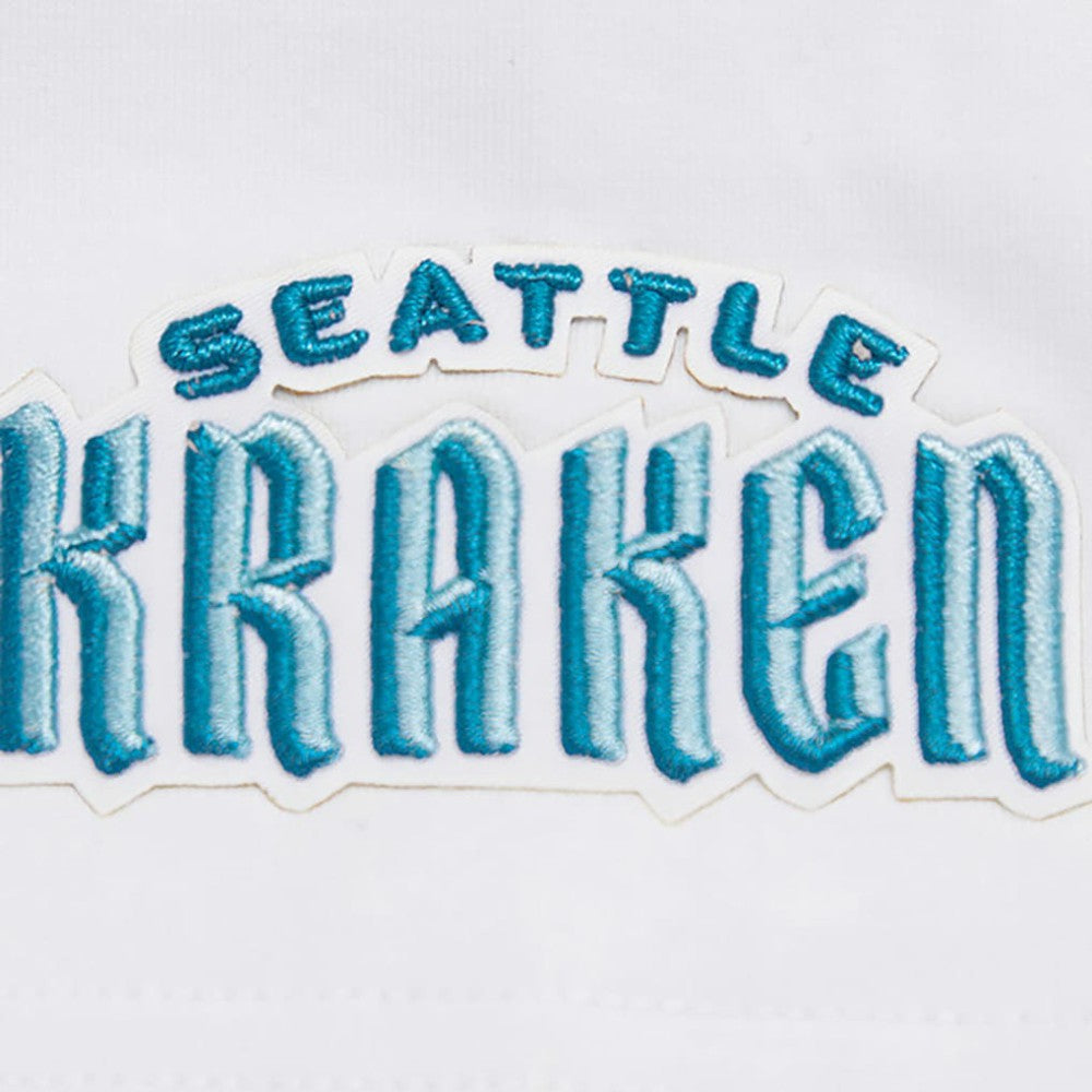 NHL Seattle Kraken Pro Standard Women's Boxy Script Tail Cropped T-Shirt - White