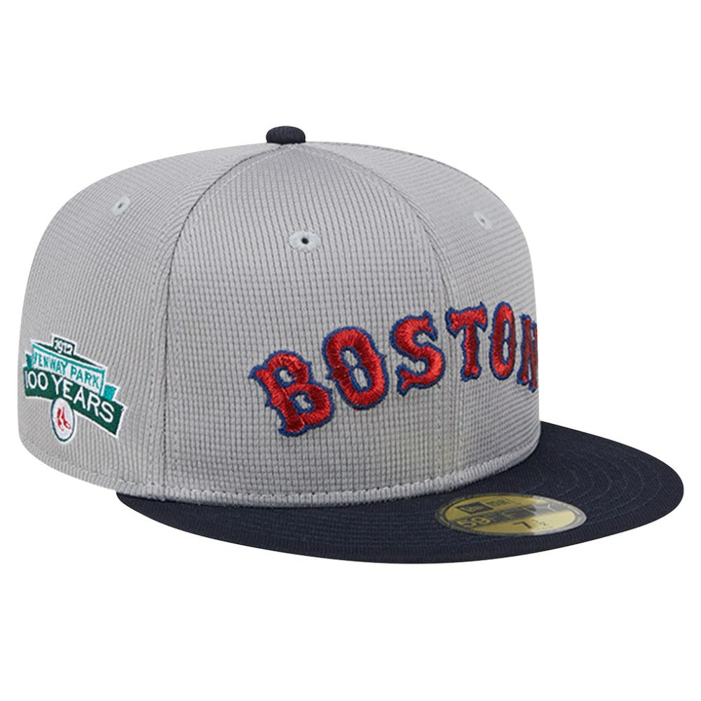 Boston Red Sox New Era Pivot Mesh 59FIFTY Fitted Hat - Gray Hats