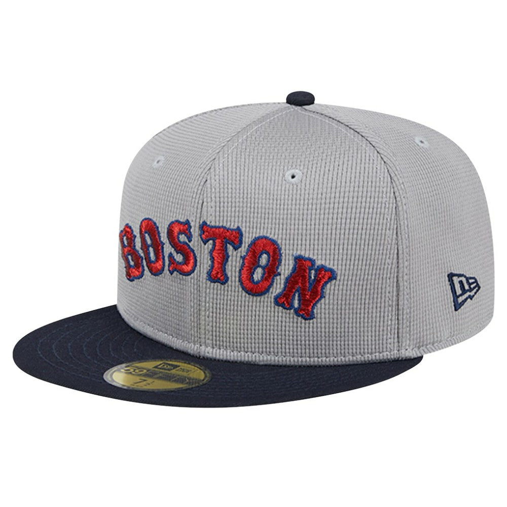 Boston Red Sox New Era Pivot Mesh 59FIFTY Fitted Hat - Gray Hats