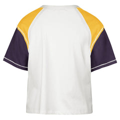 Los Angeles Lakers '47 Women's Premier Raglan Cropped T-Shirt Cream