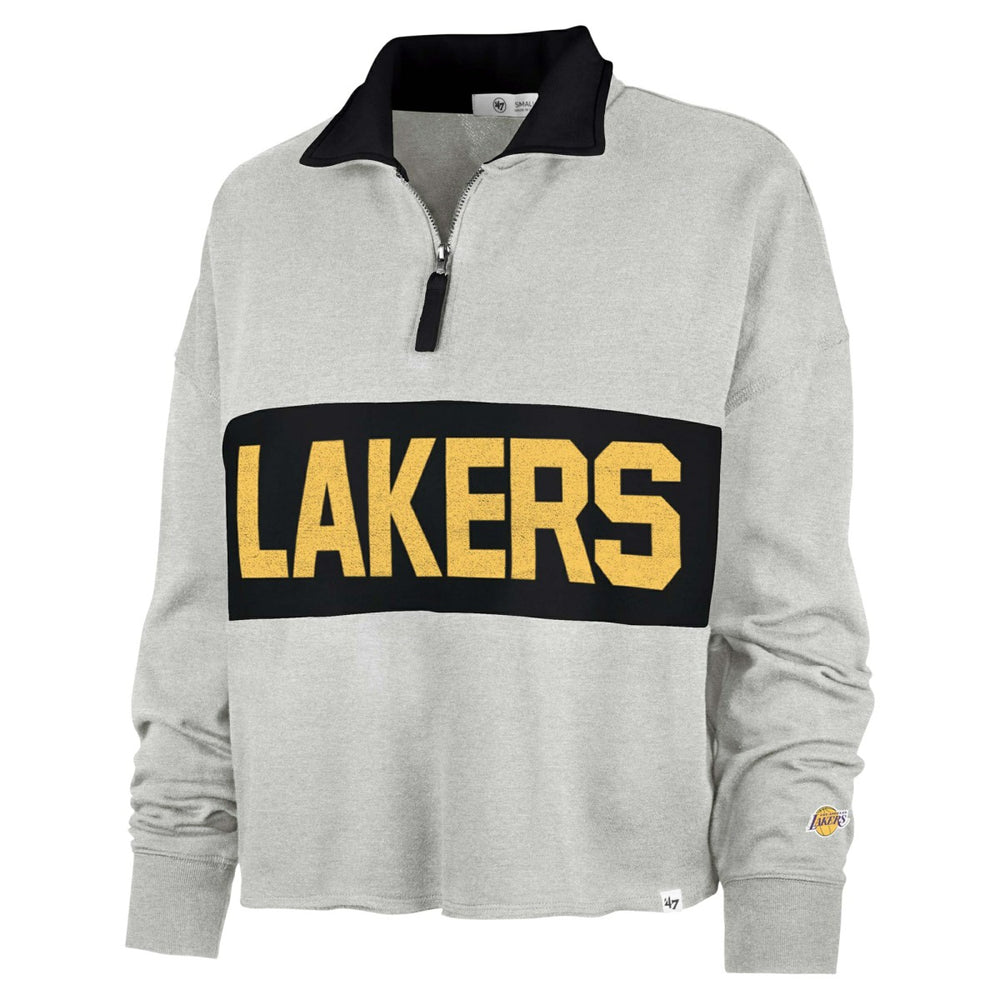 Los Angeles Lakers '47 Women's Breakthrough Remi Quarter-Zip Jacket Heather Gray