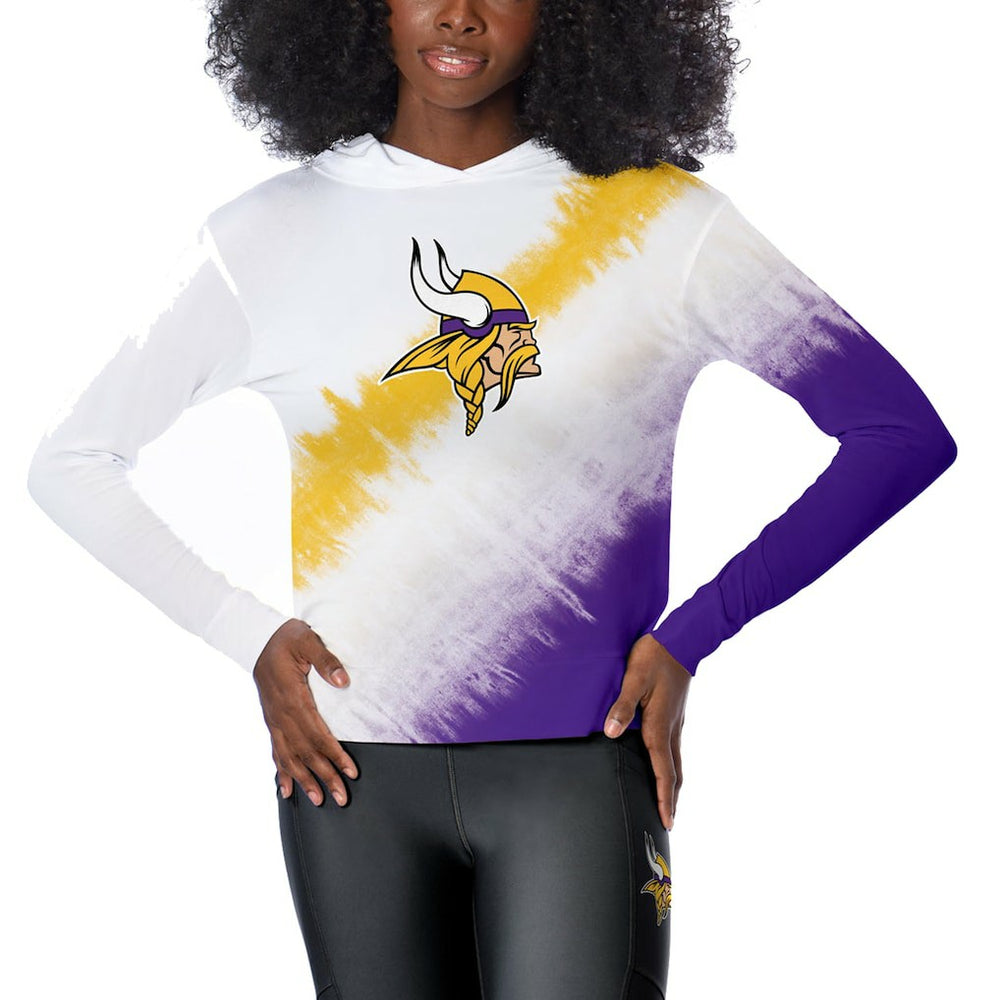 Minnesota Vikings Certo Women's Rundown Lightweight Pullover Hoodie White