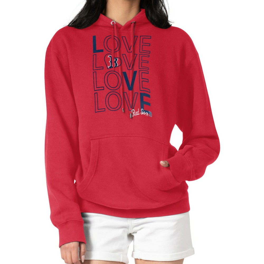 Boston Red Sox G-III 4Her by Carl Banks Women's Love Graphic Fleece Hoodie - Red Hoodies