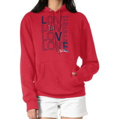 Boston Red Sox G-III 4Her by Carl Banks Women's Love Graphic Fleece Hoodie - Red Hoodies