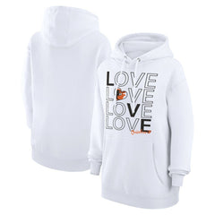Baltimore Orioles G-III 4Her by Carl Banks Women's Love Graphic Fleece Hoodie - White Hoodies