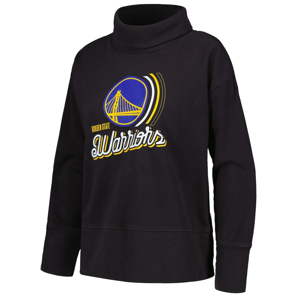 Golden State Warriors Levelwear Women's Sunset Pullover Sweatshirt Black
