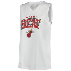 Miami Heat Levelwear Women's Paisley Peekaboo Tank Top White