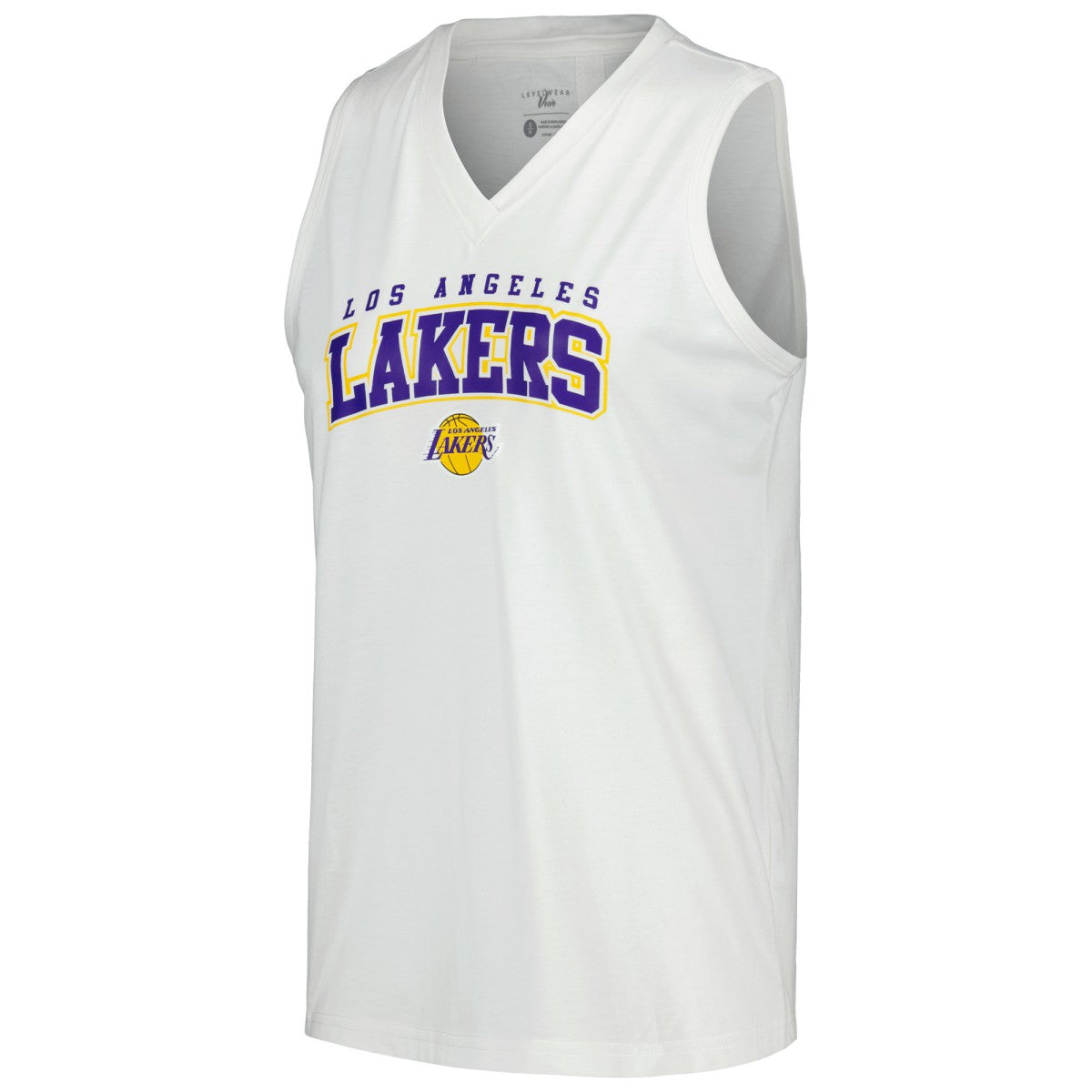 Los Angeles Lakers Levelwear Women's Paisley Peekaboo Tank Top White