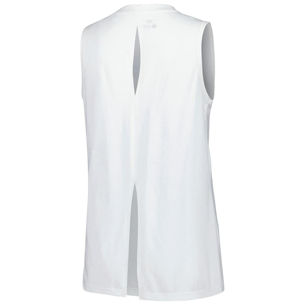Dallas Mavericks Levelwear Women's Paisley Peekaboo Tank Top White