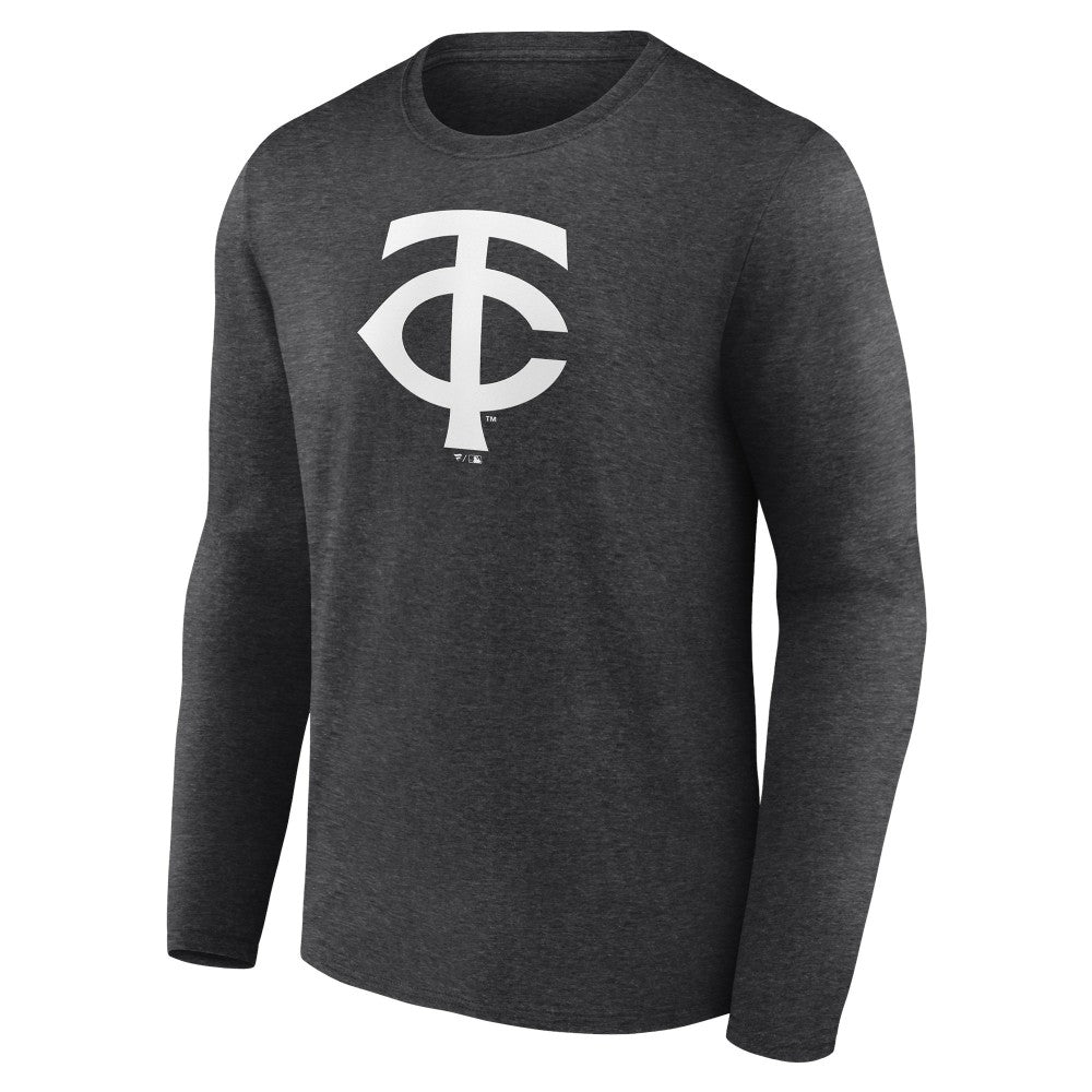 Minnesota Twins Personalized Monochrome Name & Number Long Sleeve T-Shirt - Charcoal T-shirts