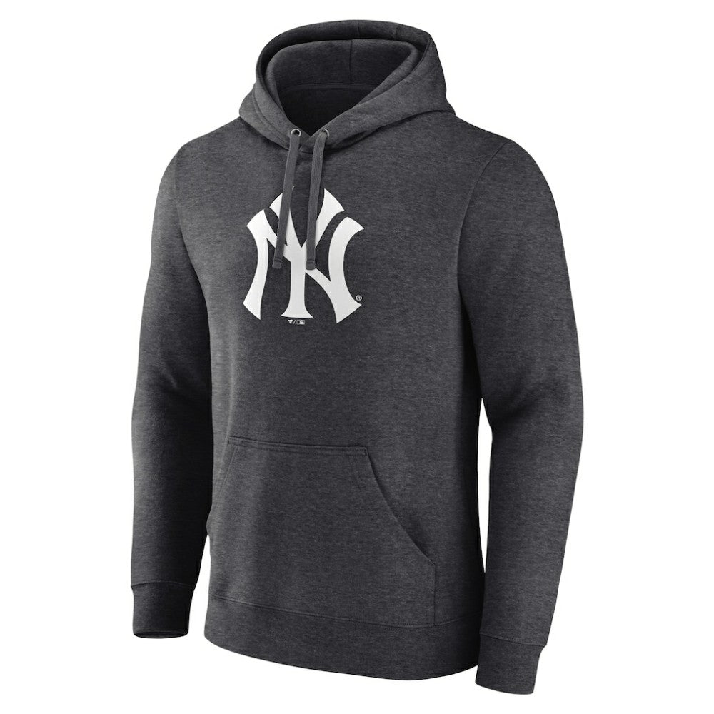 New York Yankees Personalized Monochrome Name & Number Pullover Hoodie - Charcoal Hoodies