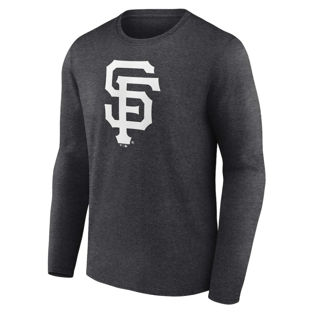 San Francisco Giants Personalized Monochrome Name & Number Long Sleeve T-Shirt - Charcoal T-shirts