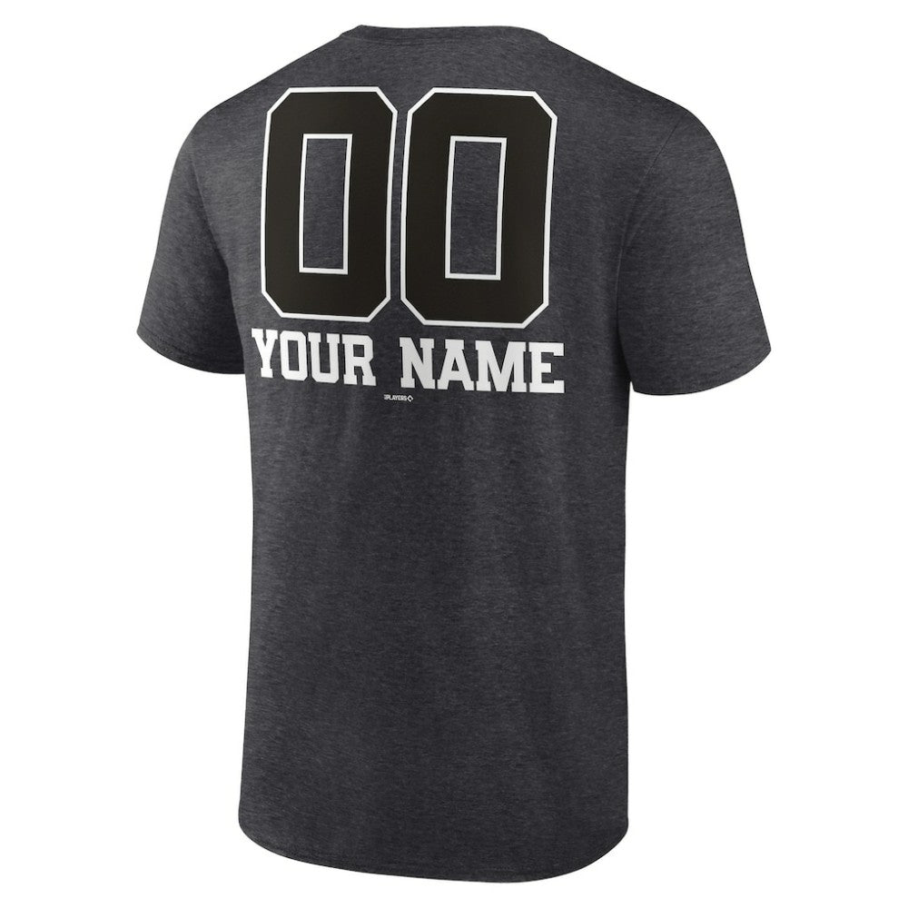 San Francisco Giants Personalized Monochrome Name & Number T-Shirt - Charcoal T-shirts