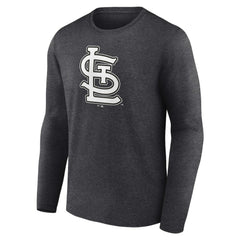 St. Louis Cardinals Personalized Monochrome Name & Number Long Sleeve T-Shirt - Charcoal T-shirts