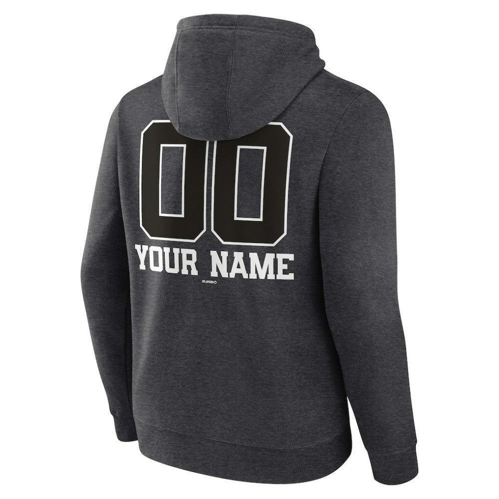 Texas Rangers Personalized Monochrome Name & Number Pullover Hoodie - Charcoal Hoodies