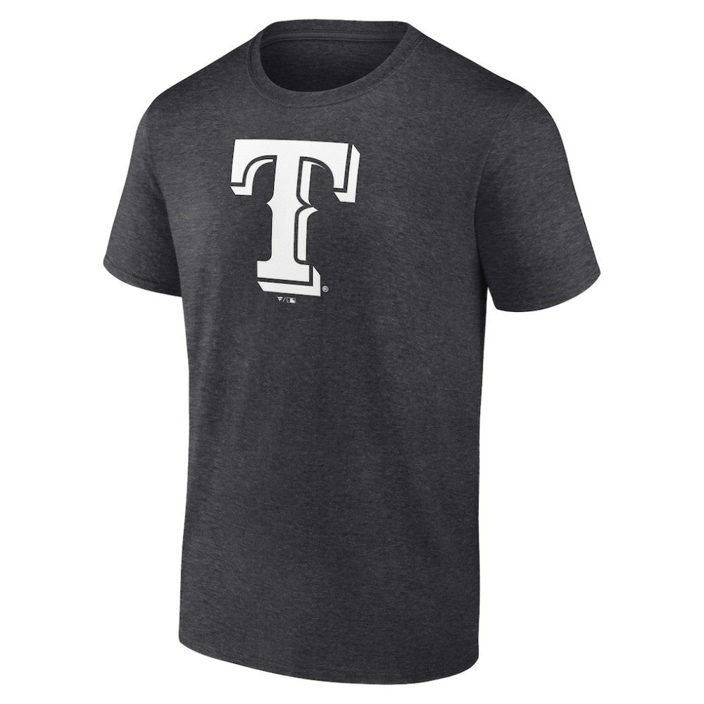 Texas Rangers Personalized Monochrome Name & Number T-Shirt - Charcoal T-shirts