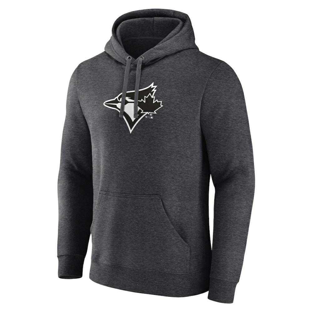 Toronto Blue Jays Personalized Monochrome Name & Number Pullover Hoodie - Charcoal Hoodies