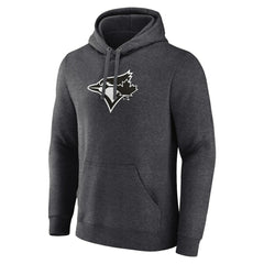 Toronto Blue Jays Personalized Monochrome Name & Number Pullover Hoodie - Charcoal Hoodies