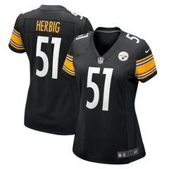 Nick Herbig Pittsburgh Steelers Women's Game Jersey Black
