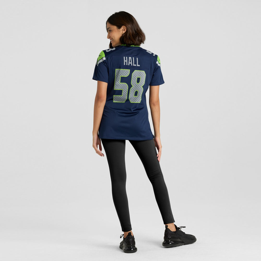 Derick Hall Seattle Seahawks Women's Team Game Jersey College College Navy