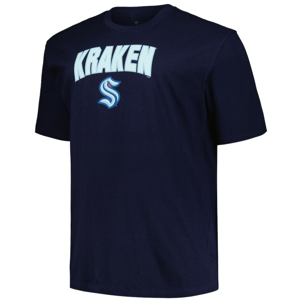 NHL Seattle Kraken Profile Big & Tall Arch Over Logo T-Shirt - Navy