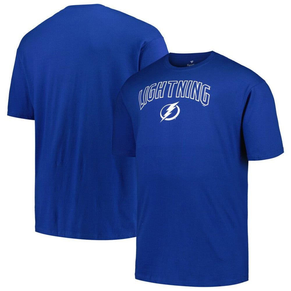 NHL Tampa Bay Lightning Profile Big & Tall Arch Over Logo T-Shirt - Blue