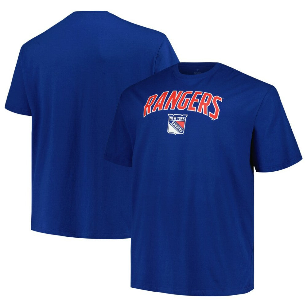 NHL New York Rangers Profile Big & Tall Arch Over Logo T-Shirt - Blue